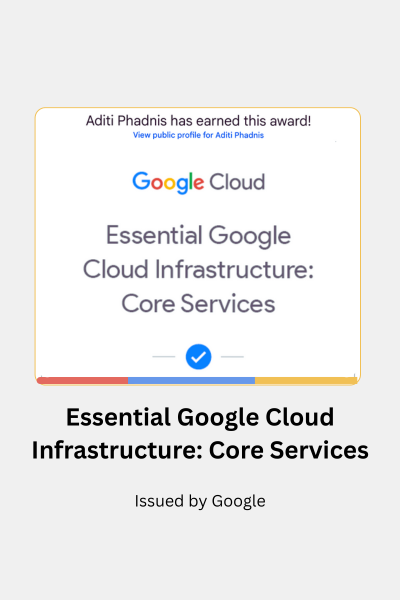 Essential Google Cloud Infrastructure: Core Services Badge